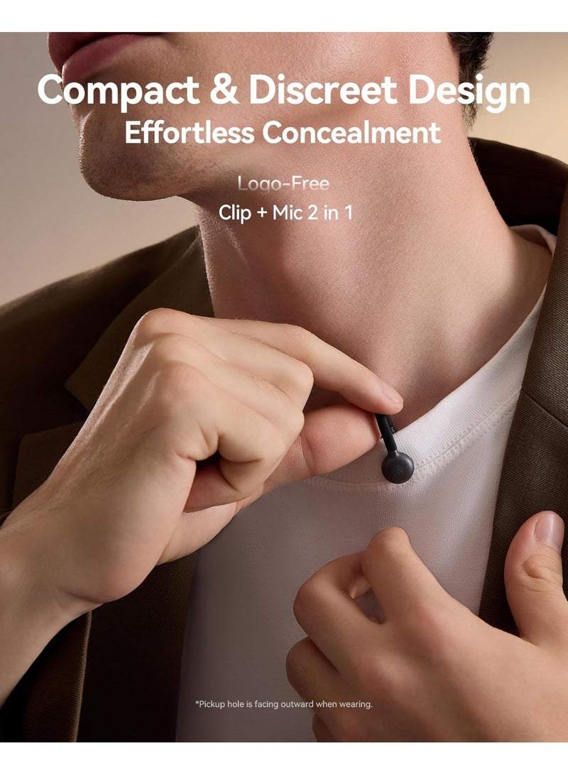 هولي لاند ميكروفون هولي لاند لارك ام تو اس التيميت كومبو لاسلكي لافاليير للايفون والكاميرا والاندرويد والكمبيوتر ميكروفون صغير مع خاصية تقليل الضوضاء ومشبك تيتانيوم للتصوير وصناعة المحتوى - Image 2